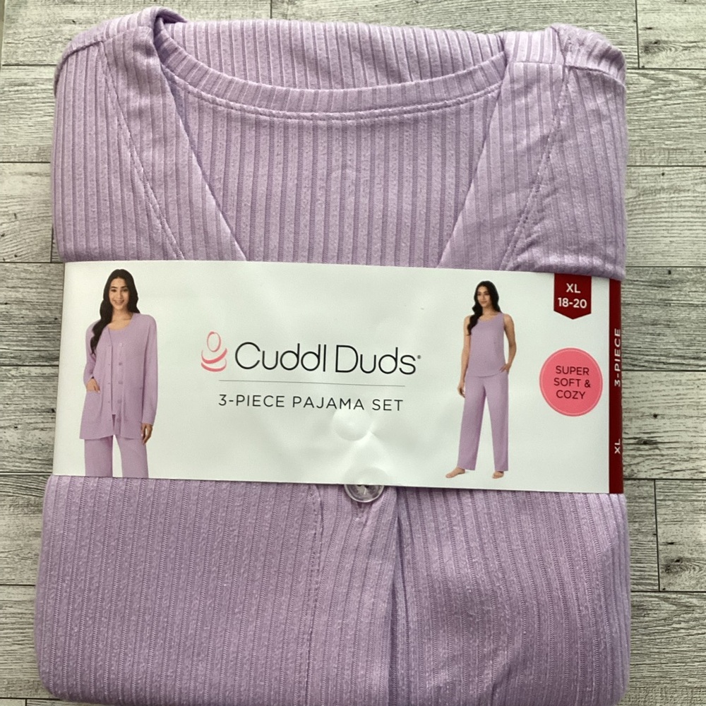 Cuddl Duds Lavender Pajama Set Size:XL